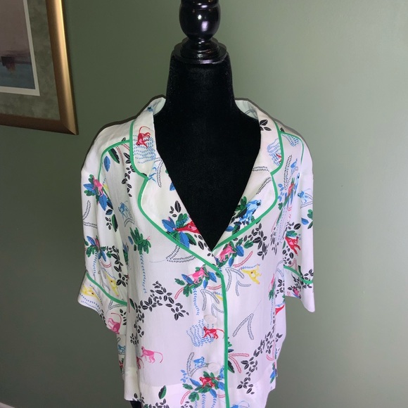 Topshop button down short sleeves top size 10 - Picture 3 of 8